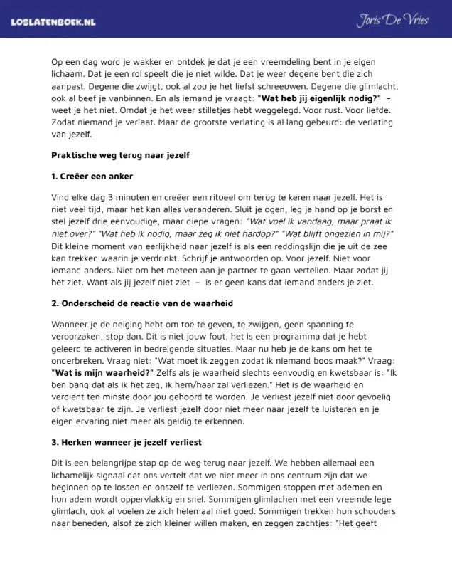 Laat Los Wat Je Kapotmaakt — technieken voor emotionele vrijheid